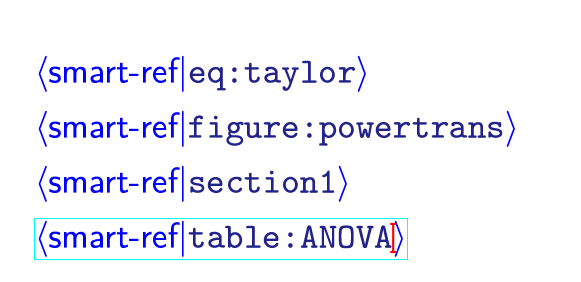 Inputting smart-ref and Reference Name